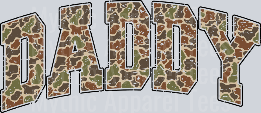 DADDY Camo Military Style Print DTF General Military Transfers