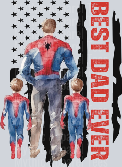 Best dad ever two boys DTF Dad Transfers