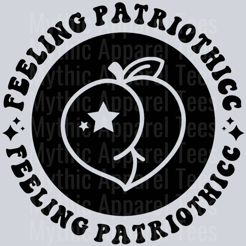 Feeling Patriothicc Pocket Design Wavey Retro Style Funny Shirt Design