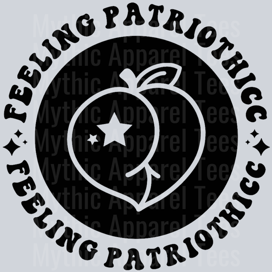 Feeling Patriothicc Pocket Design Wavey Retro Style Funny Shirt Design
