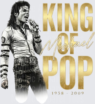 Michael Jackson King of Pop Gold Memorial Tribute Portrait 1958-2009