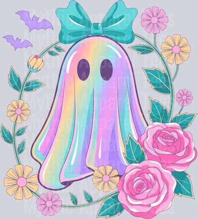 Iridescent Ghost Pumpkin PNG Clipart Design_processed