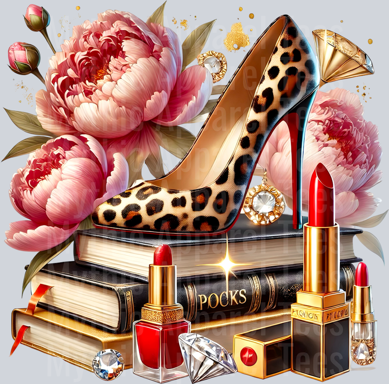 7 Leopard Heels Glam DTF Glam Transfers