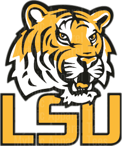 LSU Tigers Mascot Head Bold Gold and White Official Athletics Logo