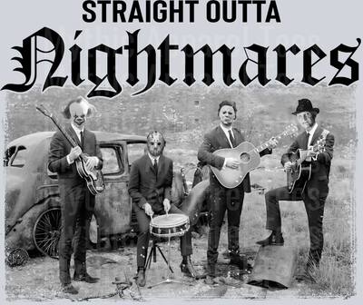 Straight Outta Nightmares Pennywise Freddy Chucky Halloween DTF horror Movie Transfers