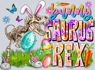 Bunny Saurus Rex Dinosaur Easter