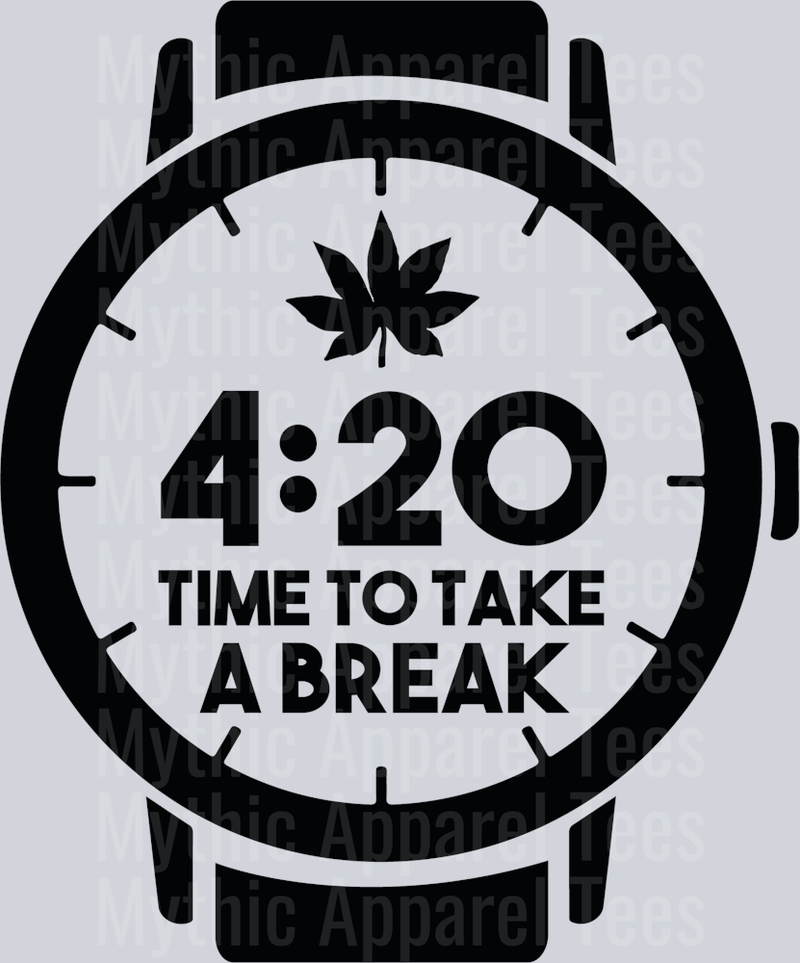 4:20 Time to take a break weed plant DTF Weed Transfers