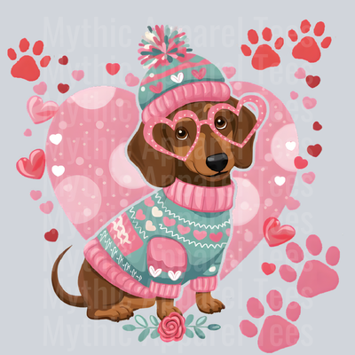 dachsund Dog Valentines Day