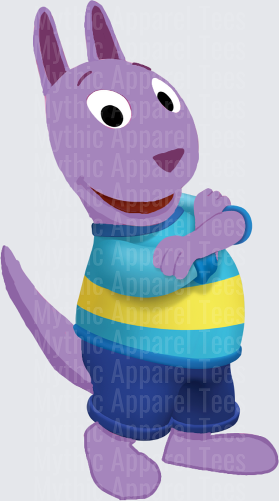 Austin the Kangaroo Backyardigans Purple Character Striped Shirt Pose