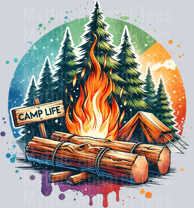 Camp Life 9 DTF Camping Transfers