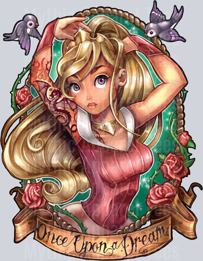 Sleeping Beauty Tattooed Baddies Disney Princess DTF Disney Transfers