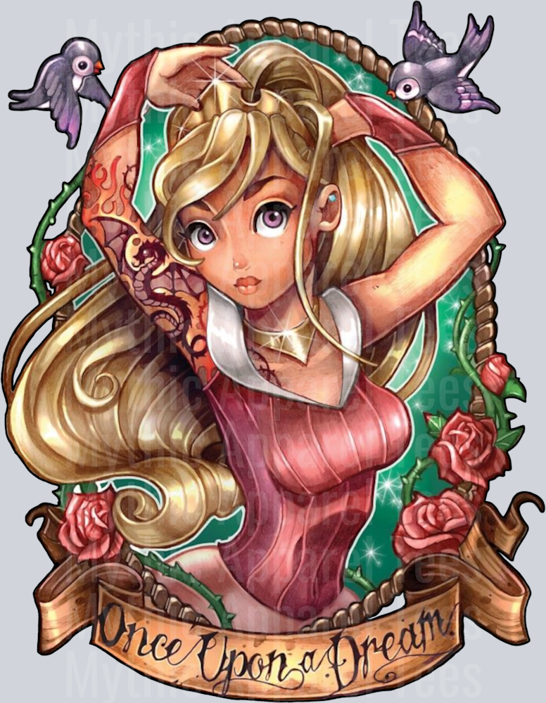 Sleeping Beauty Tattooed Baddies Disney Princess DTF Disney Transfers