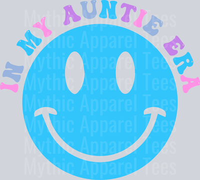 In My Auntie Era Smiley Face DTF Aunt Transfers