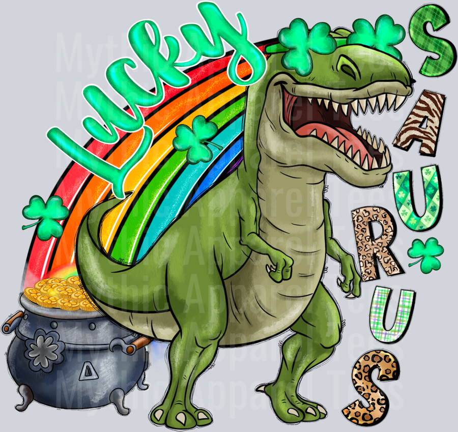Lucky Saurus St Patrick's Day Dinosaur