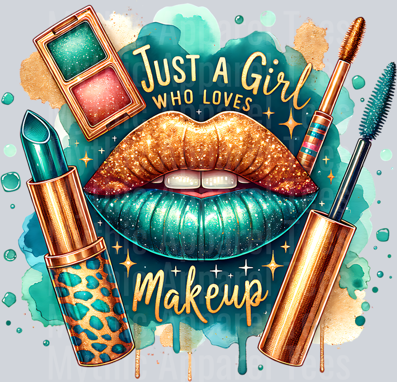 Green and Gold Just a girl who loves makeup DTF Makeup Transfers