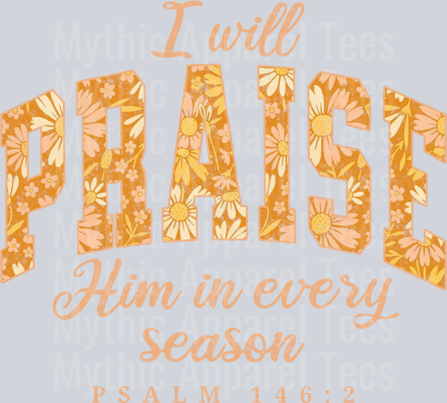 Praise Him - light distressed