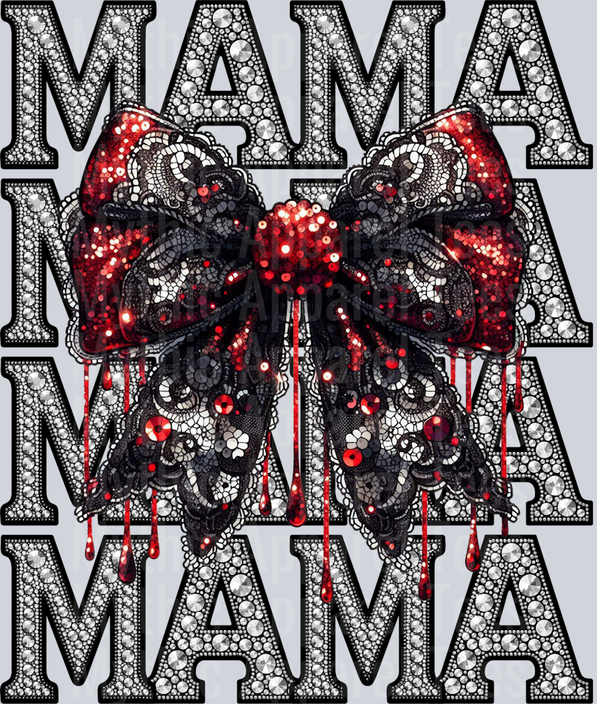 Rhinestone Halloween Bow Mama
