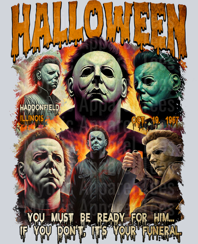 Michael Myers Halloween 2 in multiple movie scenes Halloween DTF Horror Movie Transfers