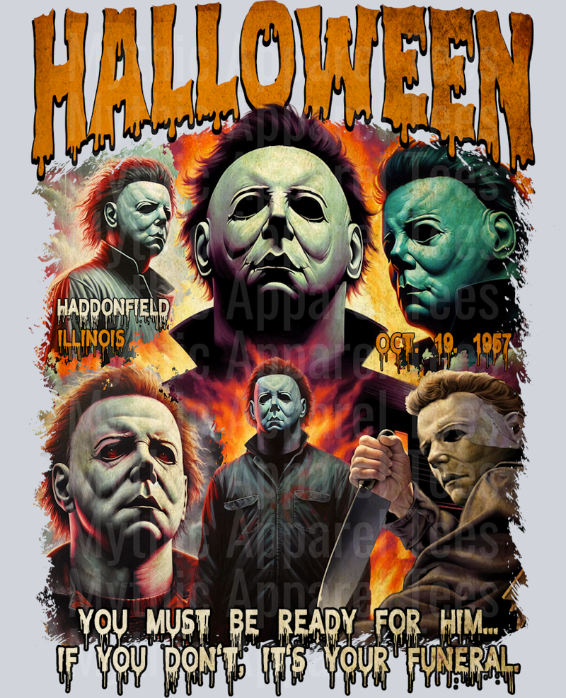 Michael Myers Halloween 2 in multiple movie scenes Halloween DTF Horror Movie Transfers