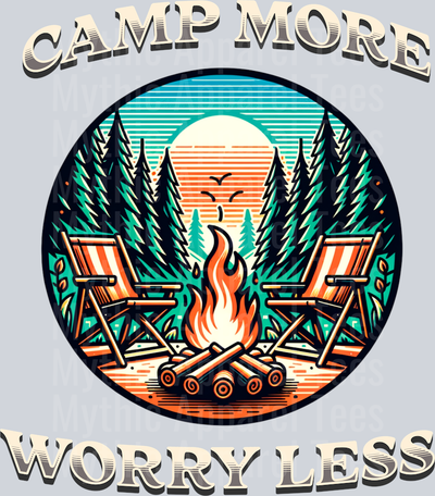Camp more worry less 37 DTF Camping Transfers