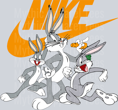 Bugs Bunny JUST DO IT DTF Nike Transfers