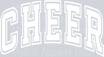 Cheer Varsity Letters White