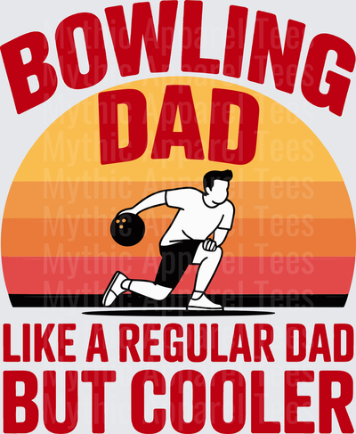 Bowling Dad Like A Regular Dad But Cooler Retro Sunset
