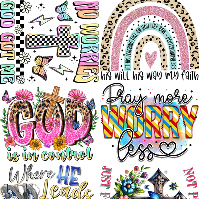 RELIGIOUS 2 GANG SHEET 10 FULL SIZE IMAGES