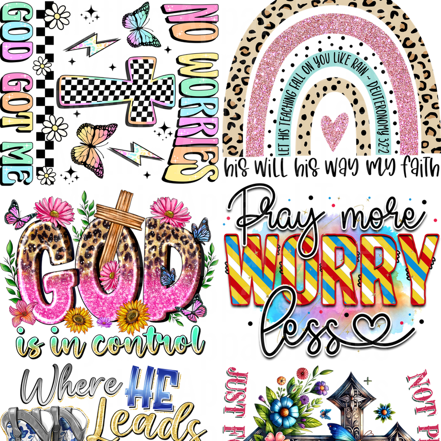 RELIGIOUS 2 GANG SHEET 10 FULL SIZE IMAGES