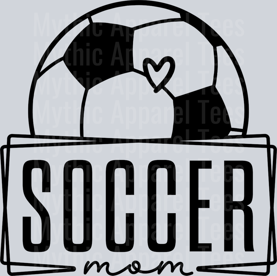 Soccer Mom black 11 DTF Soccer Transfers
