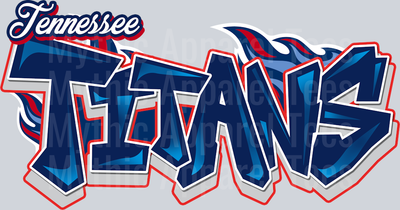 Titans Tri Color Airbrush DTF NFL Transfers