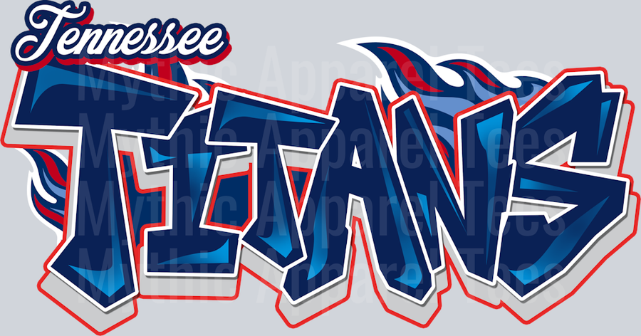 Titans Tri Color Airbrush DTF NFL Transfers