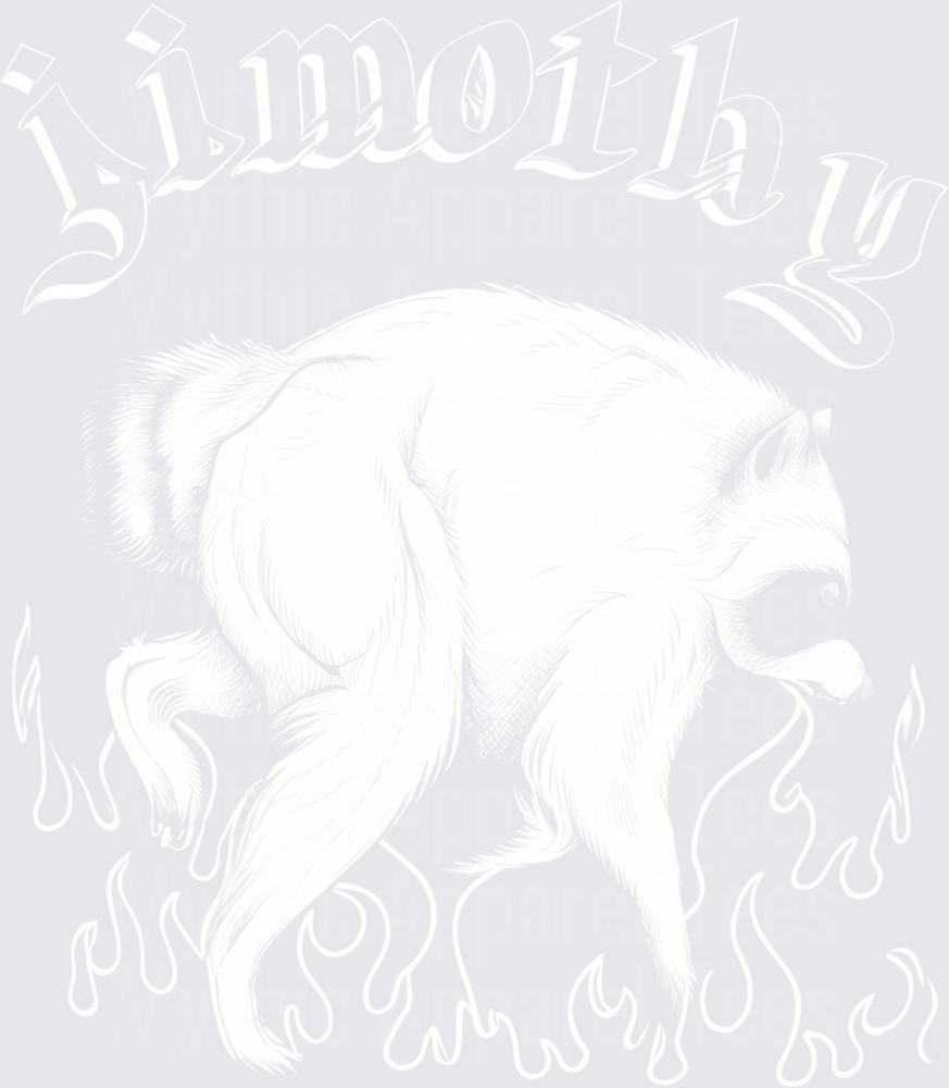 Jimothy White Graphic Design on Blank Background