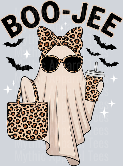 HalloweenBooJeeGhostLeopardPrint