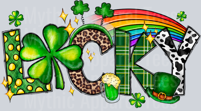 Lucky Rainbow pot of gold St Patrick's Day