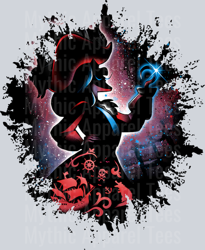 James Hook Cpt Hook Peter Pan Disney Dark Silhouette Color Splash Crystal Ball Vision