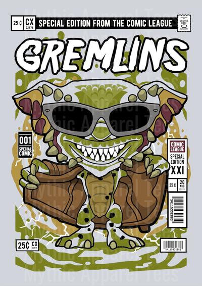 Gremlins Comic Book Cover STYLE DTF Pop Culture Transfers