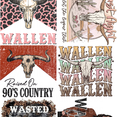 WALLEN GANG SHEET 10 FULL SIZE IMAGES