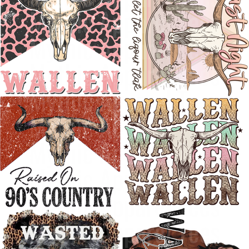 WALLEN GANG SHEET 10 FULL SIZE IMAGES