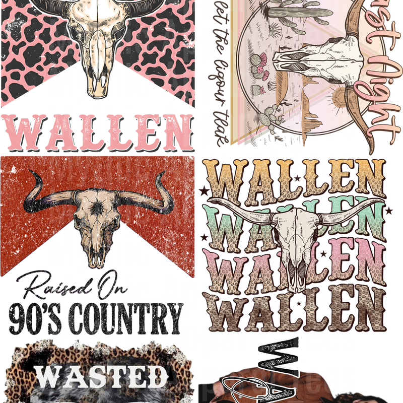 WALLEN GANG SHEET 10 FULL SIZE IMAGES