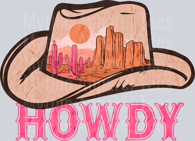 Howdy Cowgirl Hat Cowgirl Western Southern Girl Pink
