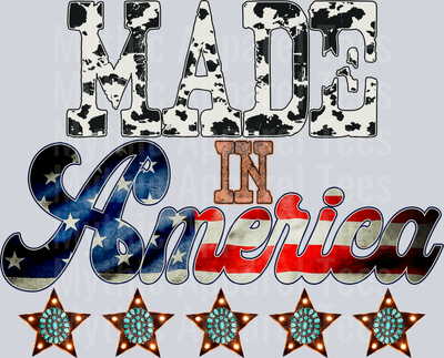 Made In America 4th of july DTF Patriotic Transfers