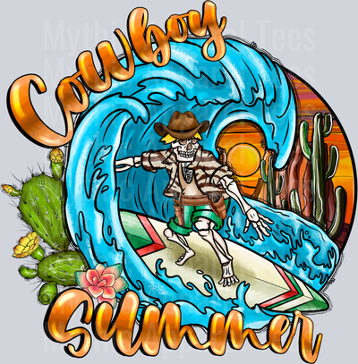 Cowboy Summer Surfer Skeleton