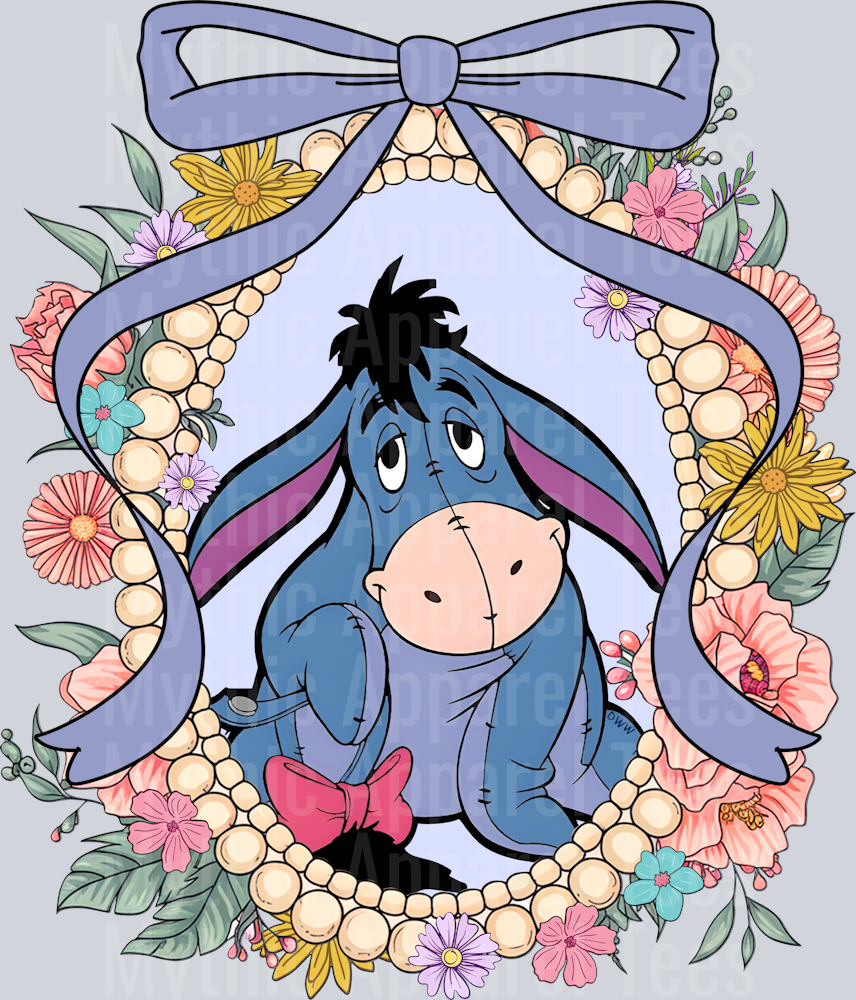 Eeyore Winnie The Pooh Mirror Bracelet frame DTF Disney Transfers