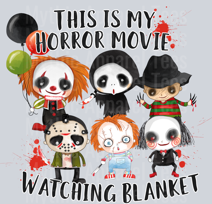 Horror Movie Blanket Plain