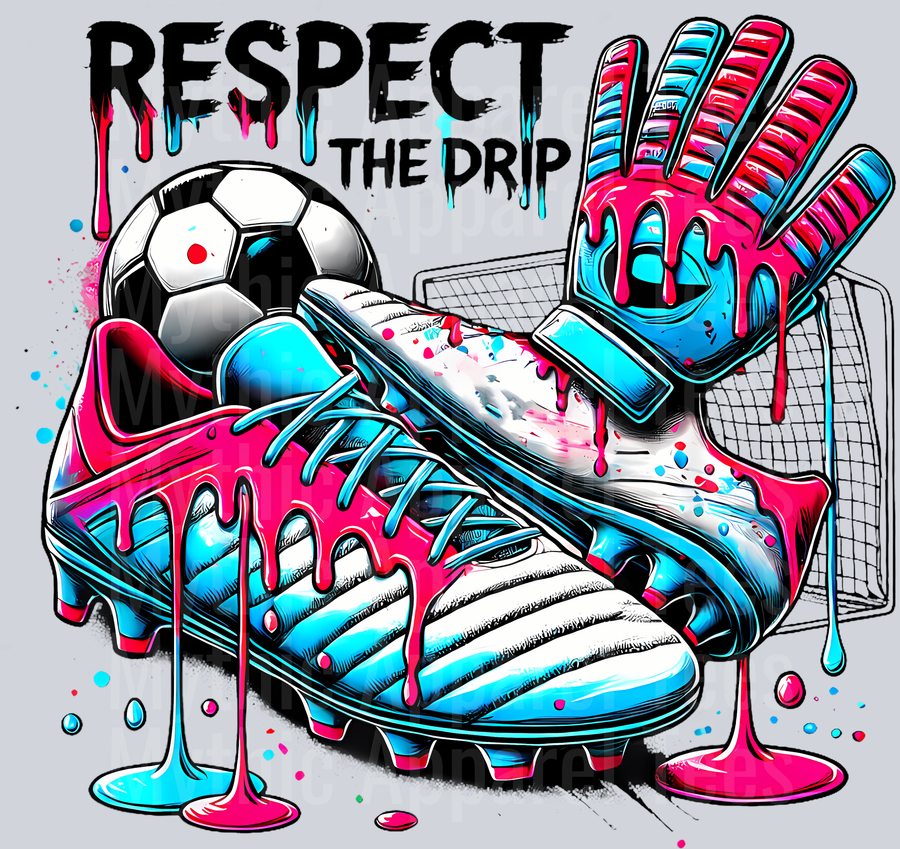 Soccer Drip Boys gloves Ice Cream Drip Youth Respect The Drip DTF Soccer Transfers