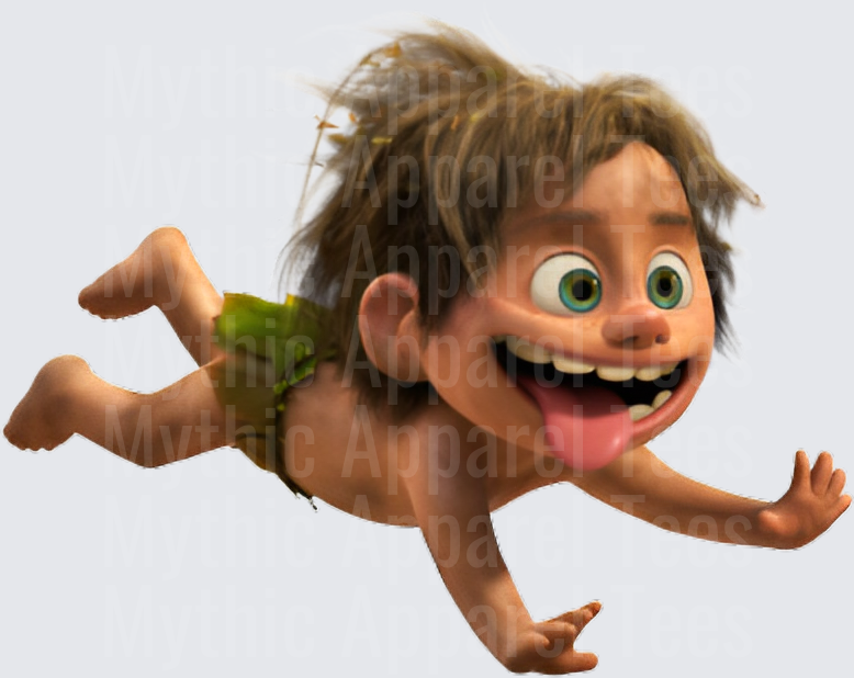Spot the Wild Cave Boy Running and Crawling with Goofy Happy Expression from The Good Dinosaur