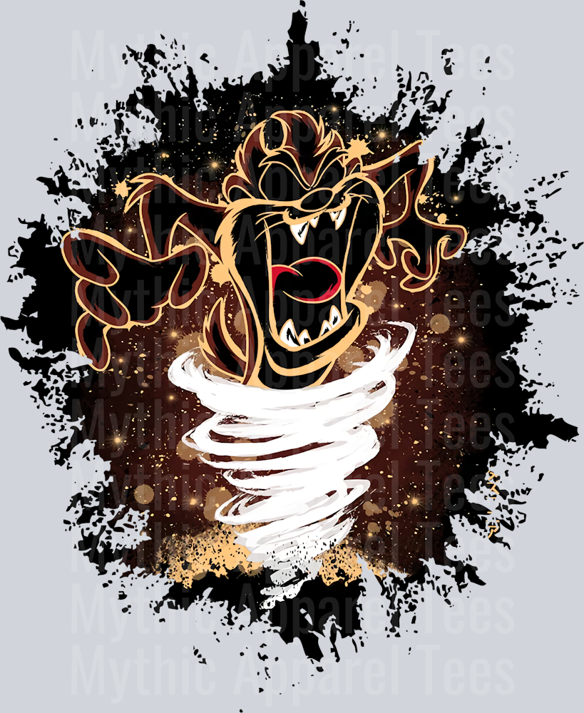 Taz Warner Brothers Dark Silhouette Color Splash Crystal Ball Vision