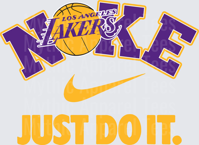 NIKE NBA Teams Los Angeles Lakers Just Do It Purple Gold Mashup