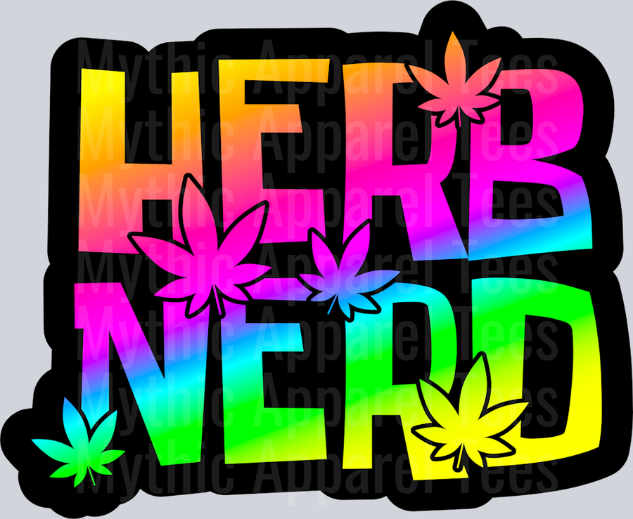 Herb Nerd Black Girly Weed Smoking Style